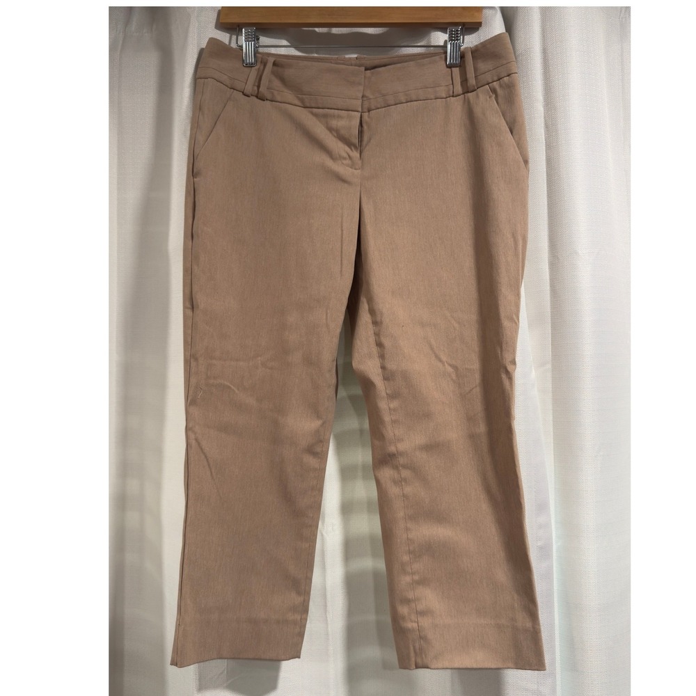 The Limited Exact Stretch Crop Pants Tan Khaki Mid Rise Professional P455289
